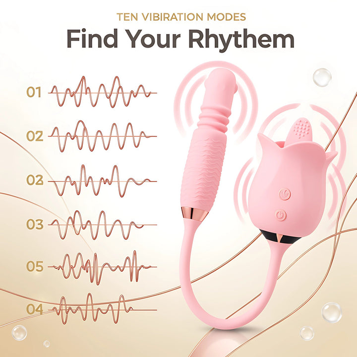 Rose Vibrator | Dual Head Sucking G-Spot & Clitoral Stimulator for Women - Mairalea