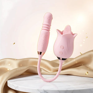 Rose Vibrator | Dual Head Sucking G-Spot & Clitoral Stimulator for Women - Mairalea