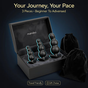 Silicone Anal Beads Set – 3-Piece Progressive Anal Training Kit - Mairalea