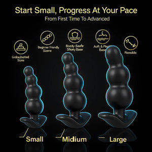 Silicone Anal Beads Set – 3-Piece Progressive Anal Training Kit - Mairalea