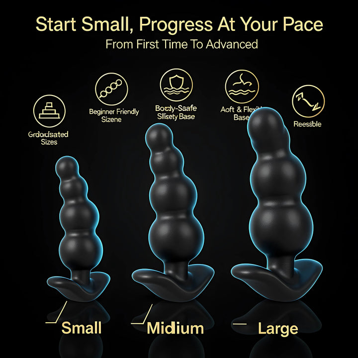 Silicone Anal Beads Set – 3-Piece Progressive Anal Training Kit - Mairalea