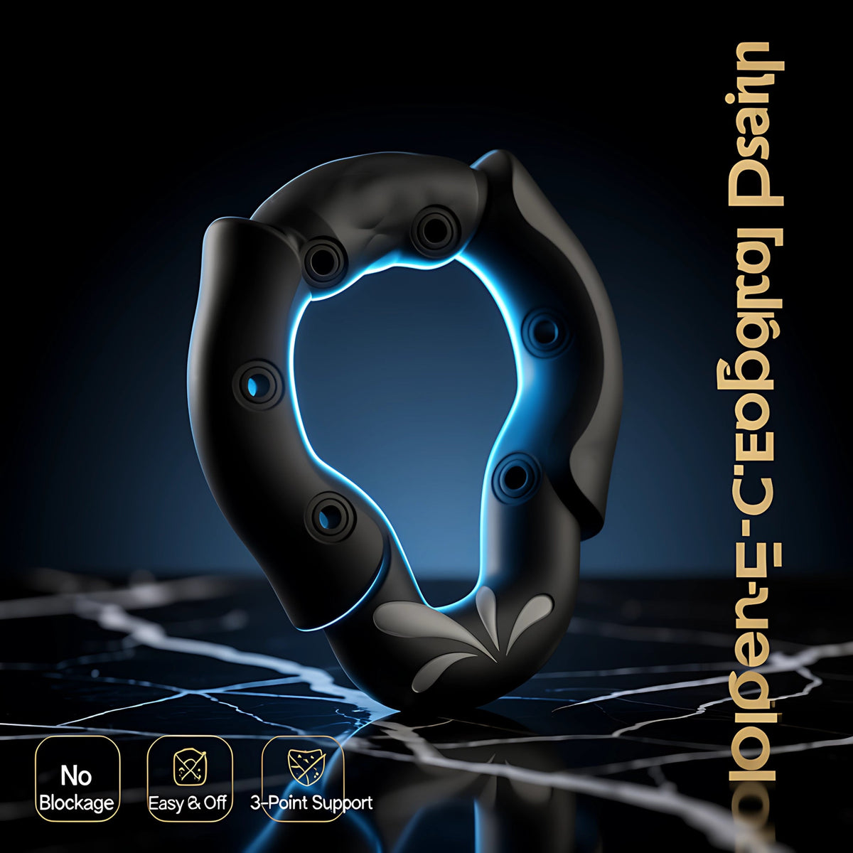 Silicone Cock Ring Set for Men, 3 Sizes Open Tip Rings, No-Blockage Erection Support & Couples Toy - Mairalea