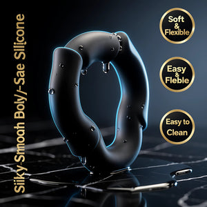Silicone Cock Ring Set for Men, 3 Sizes Open Tip Rings, No-Blockage Erection Support & Couples Toy - Mairalea