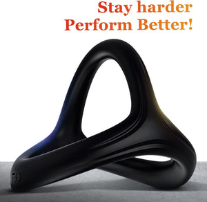 Silicone Penis Ring for Men, Adorime 3 in 1 Ultra Soft Stretchy Cock Ring Penis Enlargers Erection Tool, Sex Toy for Men - Mairalea