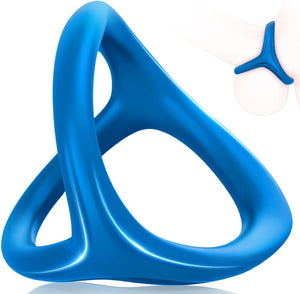 Silicone Penis Ring for Men, Adorime 3 in 1 Ultra Soft Stretchy Cock Ring Penis Enlargers Erection Tool, Sex Toy for Men - Mairalea
