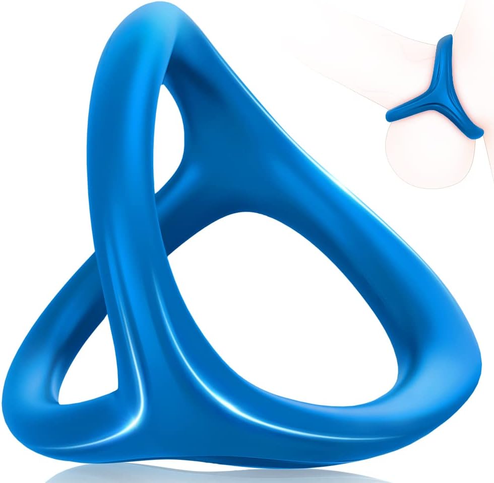Silicone Penis Ring for Men, Adorime 3 in 1 Ultra Soft Stretchy Cock Ring Penis Enlargers Erection Tool, Sex Toy for Men - Mairalea