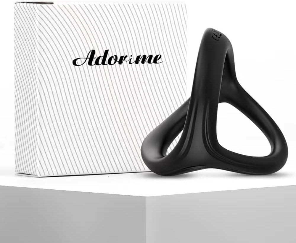 Silicone Penis Ring for Men, Adorime 3 in 1 Ultra Soft Stretchy Cock Ring Penis Enlargers Erection Tool, Sex Toy for Men - Mairalea