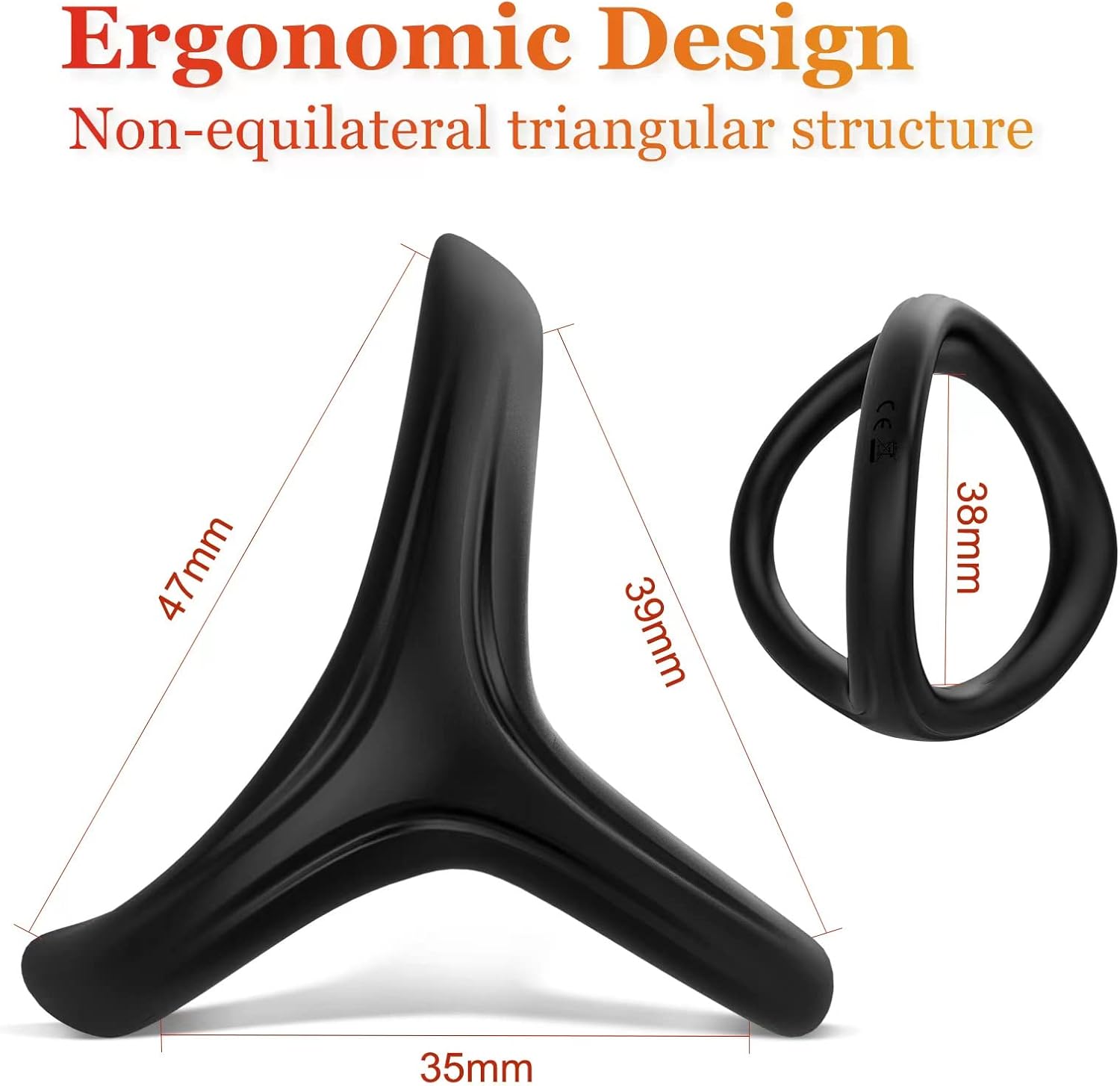 Silicone Penis Ring for Men, Adorime 3 in 1 Ultra Soft Stretchy Cock Ring Penis Enlargers Erection Tool, Sex Toy for Men - Mairalea
