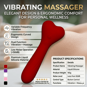 Silicone Vibrator – Liquid Soft Touch Rechargeable Massager - Mairalea