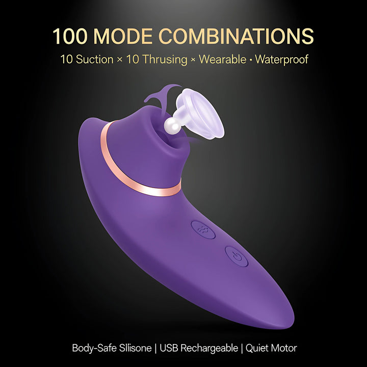 Sucking Vibrator | Clitoral Sucker & G Spot Stimulator, 9 Modes Waterproof Sex Toy - Mairalea