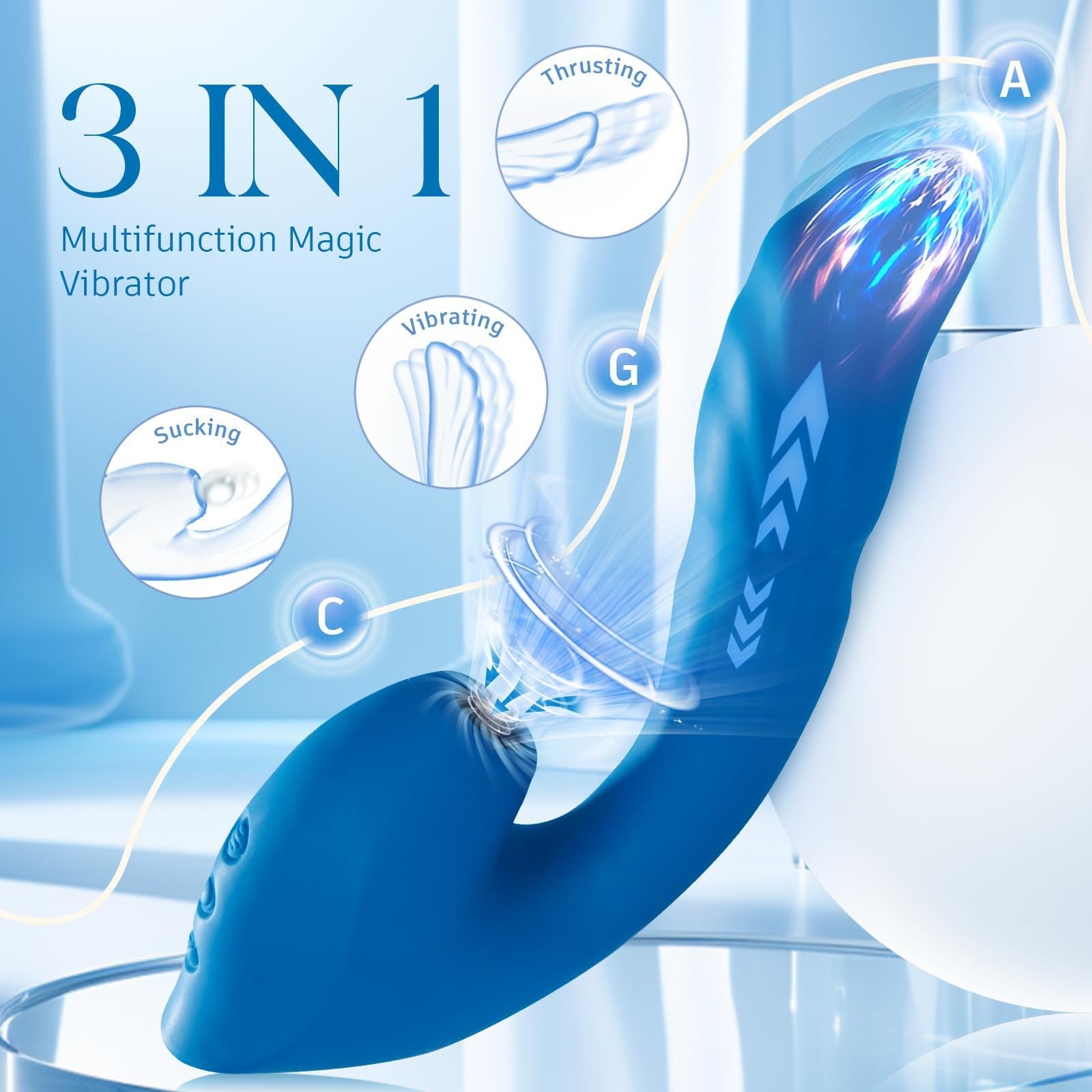Suction Telescopic Vibrating Wand - Mairalea