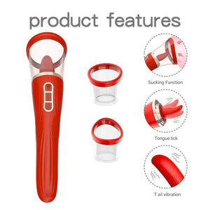 Suction Tongue - Licking Vibrating Wand - Mairalea