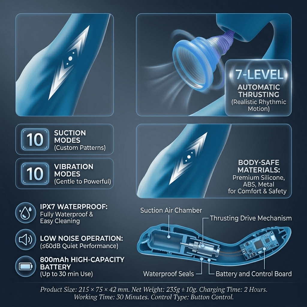Suction Vibrating Wand for Women | Clitoral Stimulator Toy - Mairalea