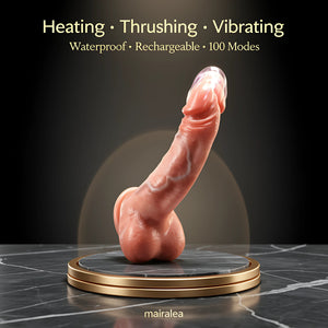 Thrusting Dildo Vibrator | Heating G Spot & Clitoral Realistic Sex Toy - Mairalea