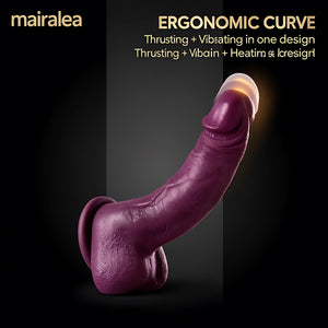 Thrusting Dildo Vibrator | Heating Realistic G Spot & Clitoral Sex Toy - Mairalea
