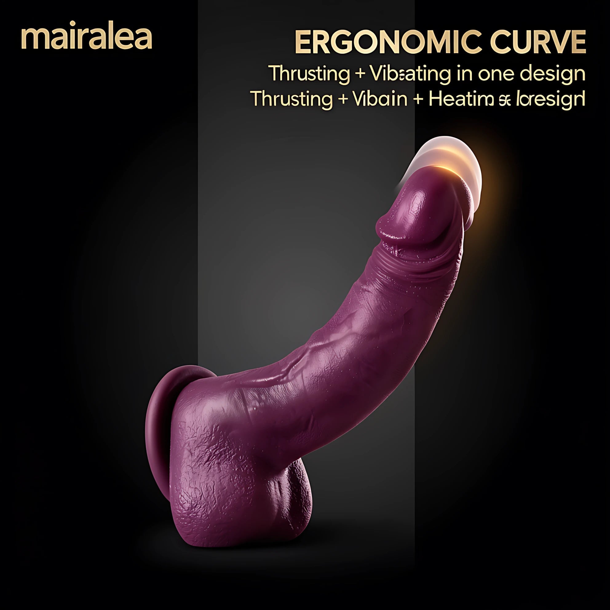 Thrusting Dildo Vibrator | Heating Realistic G Spot & Clitoral Sex Toy - Mairalea
