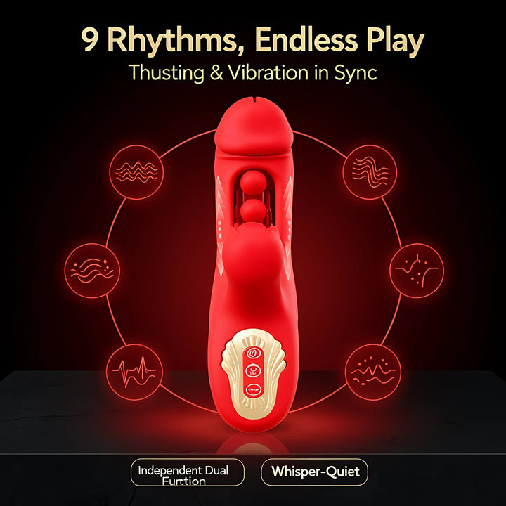 Thrusting Dildo with Automatic Motion, Vibration & Remote Control - Mairalea
