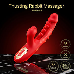Thrusting Dildo with Automatic Motion, Vibration & Remote Control - Mairalea