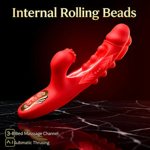 Thrusting Dildo with Automatic Motion, Vibration & Remote Control - Mairalea