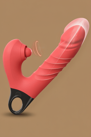 Thrusting Vibrating Dildo, 3 in 1 Female G Spot Vibrator with Clitoral Stimulator, Women Adult Sex Toys 3 Thrust 5 Pulsating 10 Vibrating Modes, YUKZEN Rabbit Sex Toy Dildo for Women Couples Pleasure - Mairalea