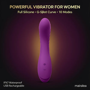 Tracy's Dog Powerful Vibrator for Women, Full Silicone G-Spot Massager with 10 Modes - Mairalea