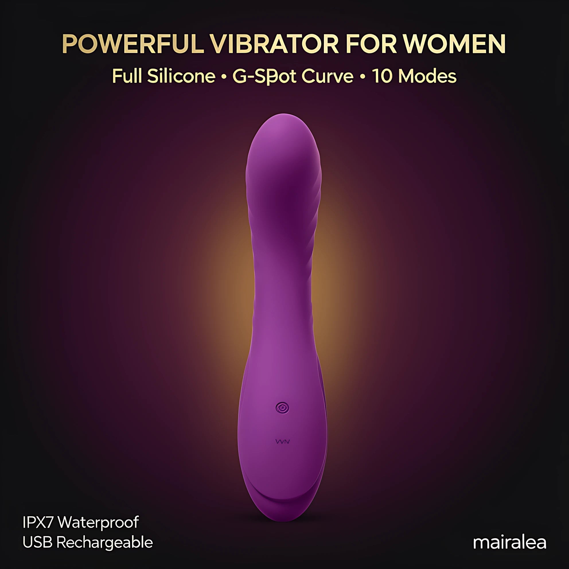 Tracy's Dog Powerful Vibrator for Women, Full Silicone G-Spot Massager with 10 Modes - Mairalea