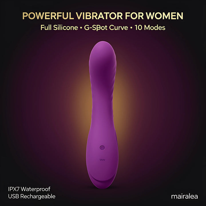 Tracy's Dog Powerful Vibrator for Women, Full Silicone G-Spot Massager with 10 Modes - Mairalea