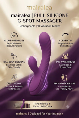 Tracy's Dog Powerful Vibrator for Women, Full Silicone G-Spot Massager with 10 Modes - Mairalea