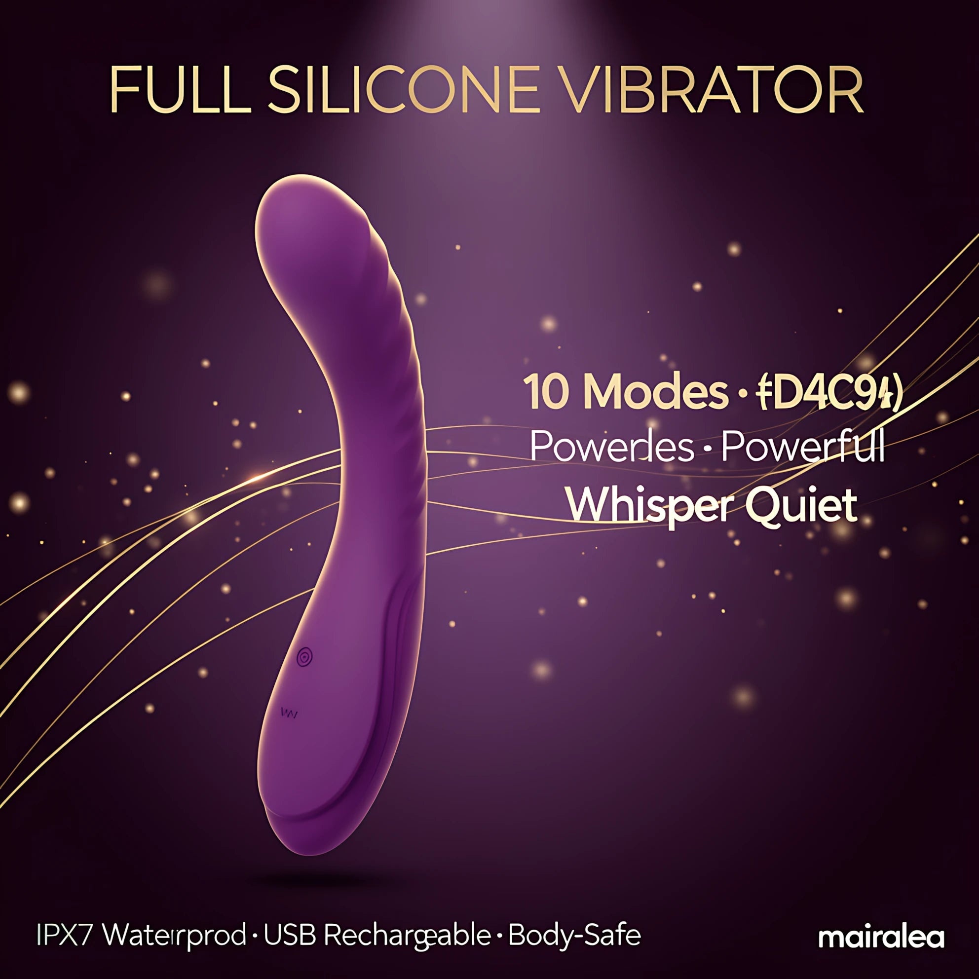 Tracy's Dog Powerful Vibrator for Women, Full Silicone G-Spot Massager with 10 Modes - Mairalea