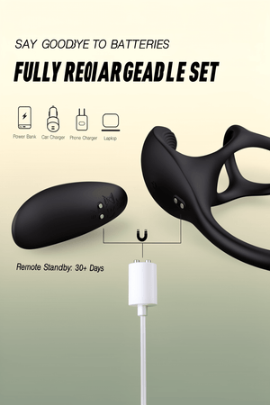 Tracy's Dog Prostate Massager Vibrating Cock Ring, Anal Sex Toys for Men Butt Plug Vibrator with 9 Speed, Penis Ring Vibrator for Testicle Massage, Remote P-Spot Stimulator for Solo Couple, Nexring - Mairalea