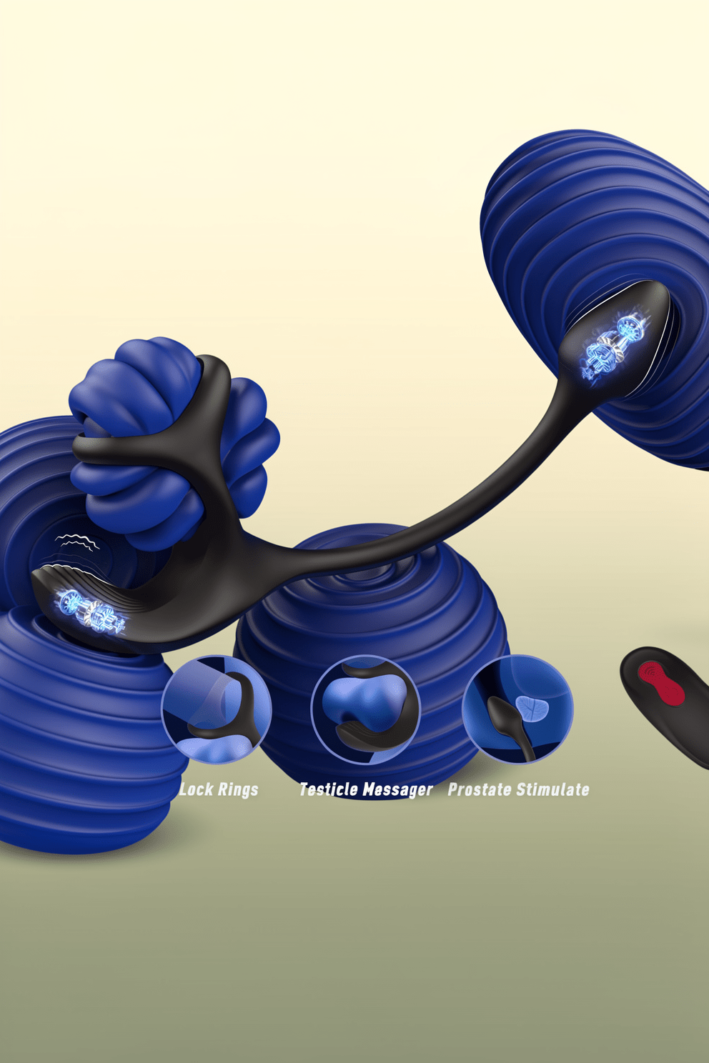Tracy's Dog Prostate Massager Vibrating Cock Ring, Anal Sex Toys for Men Butt Plug Vibrator with 9 Speed, Penis Ring Vibrator for Testicle Massage, Remote P-Spot Stimulator for Solo Couple, Nexring - Mairalea