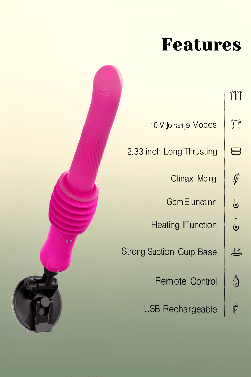 Tracy’s Dog Thrusting Dildo Sex Machine for Women, 2.36-Inch Deep Thrusts Vibrator Sex Toy with 3 Speeds & 10 Vibration Modes, Remote Control Adult Toy, Dual-Layer Silicone, Heating Function（Lento） - Mairalea