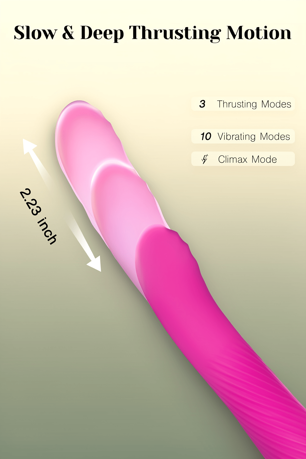 Tracy’s Dog Thrusting Dildo Sex Machine for Women, 2.36-Inch Deep Thrusts Vibrator Sex Toy with 3 Speeds & 10 Vibration Modes, Remote Control Adult Toy, Dual-Layer Silicone, Heating Function（Lento） - Mairalea