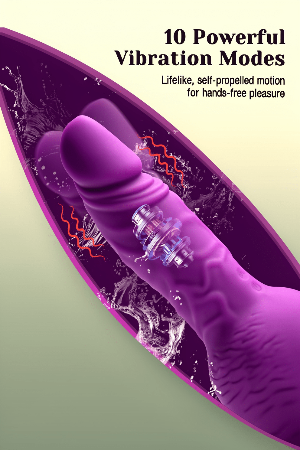 Tracy's Dog Thrusting Dildo Vibrator - Pulse Pounding Dildo G-Spot Anal Stimulator with 10 Vibrating & 3 Bouncing Modes, 9.29 Inch Realistic Strap-On Dildos Adult Sex Toys for Women Men (Drillme) - Mairalea
