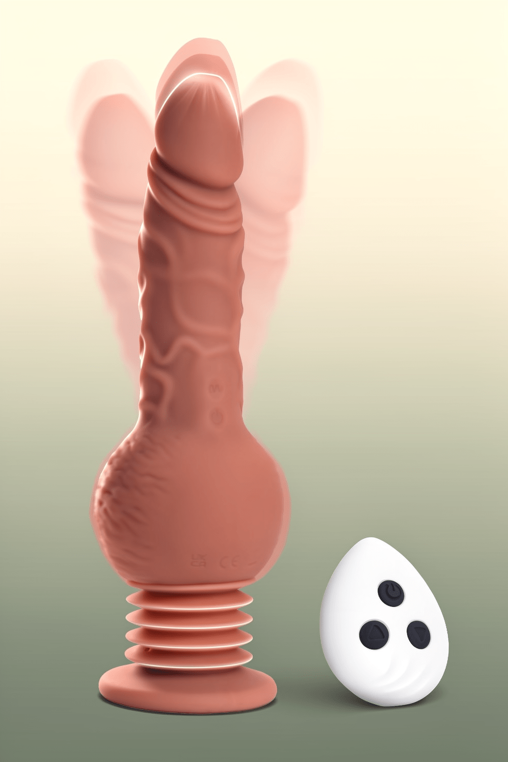 Tracy's Dog Thrusting Dildo Vibrator - Pulse Pounding Dildo G-Spot Anal Stimulator with 10 Vibrating & 3 Bouncing Modes, 9.29 Inch Realistic Strap-On Dildos Adult Sex Toys for Women Men (Drillme) - Mairalea