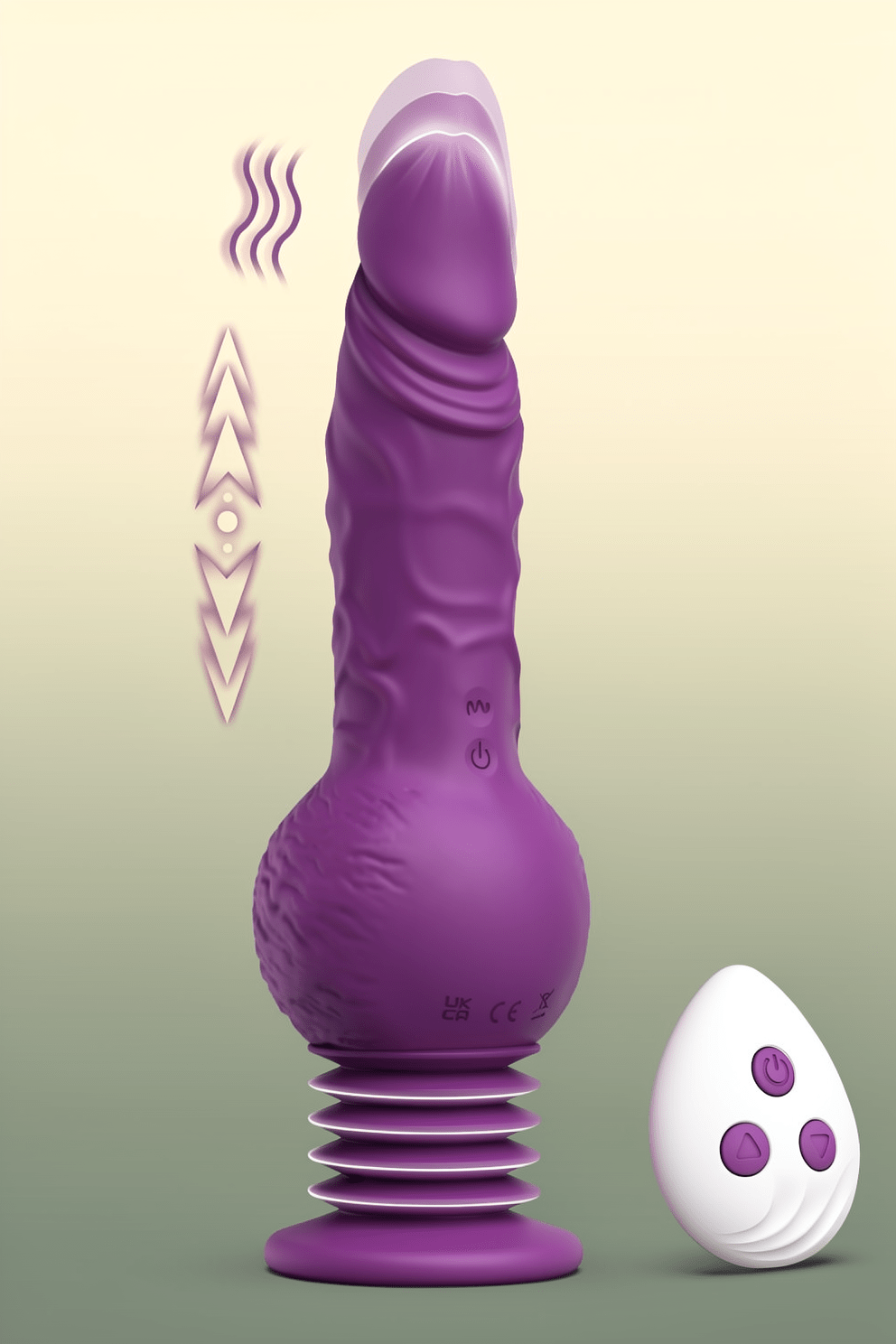Tracy's Dog Thrusting Dildo Vibrator - Pulse Pounding Dildo G-Spot Anal Stimulator with 10 Vibrating & 3 Bouncing Modes, 9.29 Inch Realistic Strap-On Dildos Adult Sex Toys for Women Men (Drillme) - Mairalea