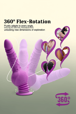 Tracy's Dog Thrusting Dildo Vibrator - Pulse Pounding Dildo G-Spot Anal Stimulator with 10 Vibrating & 3 Bouncing Modes, 9.29 Inch Realistic Strap-On Dildos Adult Sex Toys for Women Men (Drillme) - Mairalea