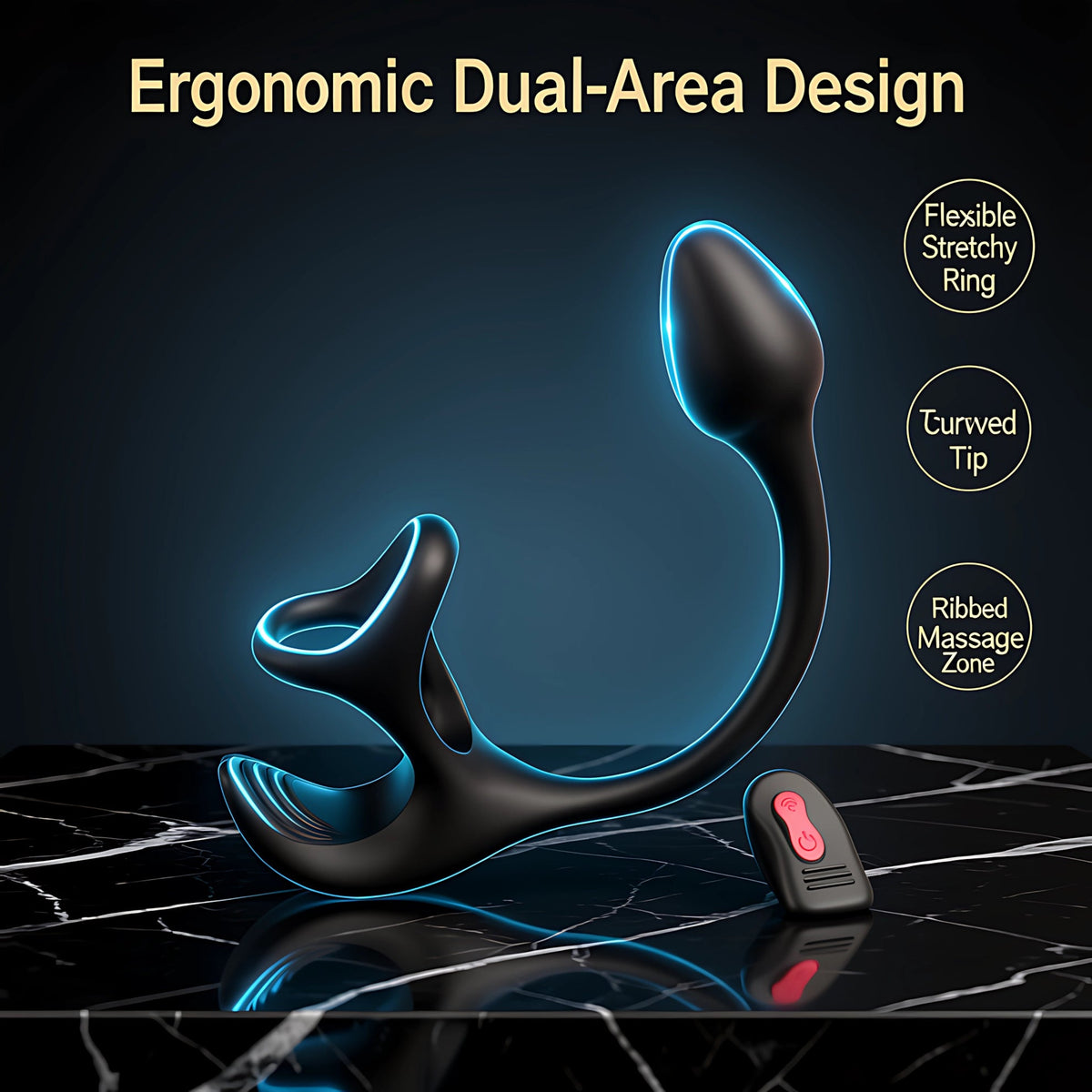 Tracy's Dog Vibrating Cock Ring - 9-Speed Prostate Massager & P-Spot Stimulator for Men & Couples - Mairalea