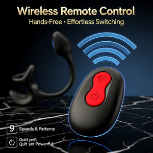 Tracy's Dog Vibrating Cock Ring - 9-Speed Prostate Massager & P-Spot Stimulator for Men & Couples - Mairalea