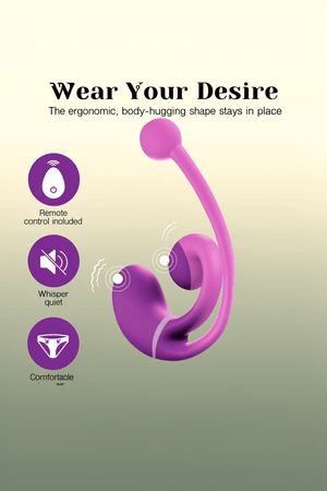 Tracy's Dog Vibrator for Women - Hands-Free Dual Stimulator with Clitoral G-Spot Vibration, Body-Hugging Fit, Remote Control, 9 Modes, Waterproof Rechargeable Adult Sex Toys for Solo & Couples, Piko - Mairalea