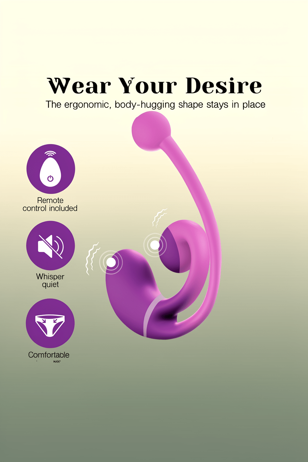 Tracy's Dog Vibrator for Women - Hands-Free Dual Stimulator with Clitoral G-Spot Vibration, Body-Hugging Fit, Remote Control, 9 Modes, Waterproof Rechargeable Adult Sex Toys for Solo & Couples, Piko - Mairalea