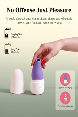 Tracy's Dog Vibrator Sex Toys, Palm Sucking Vibrators for Clit Nipple Stimulation, Adult Sex Toy with 10 Sucking Modes, Innovative Wireless Charging & Discreet, Mini Bullet for Solo & Couple, Pockiss - Mairalea