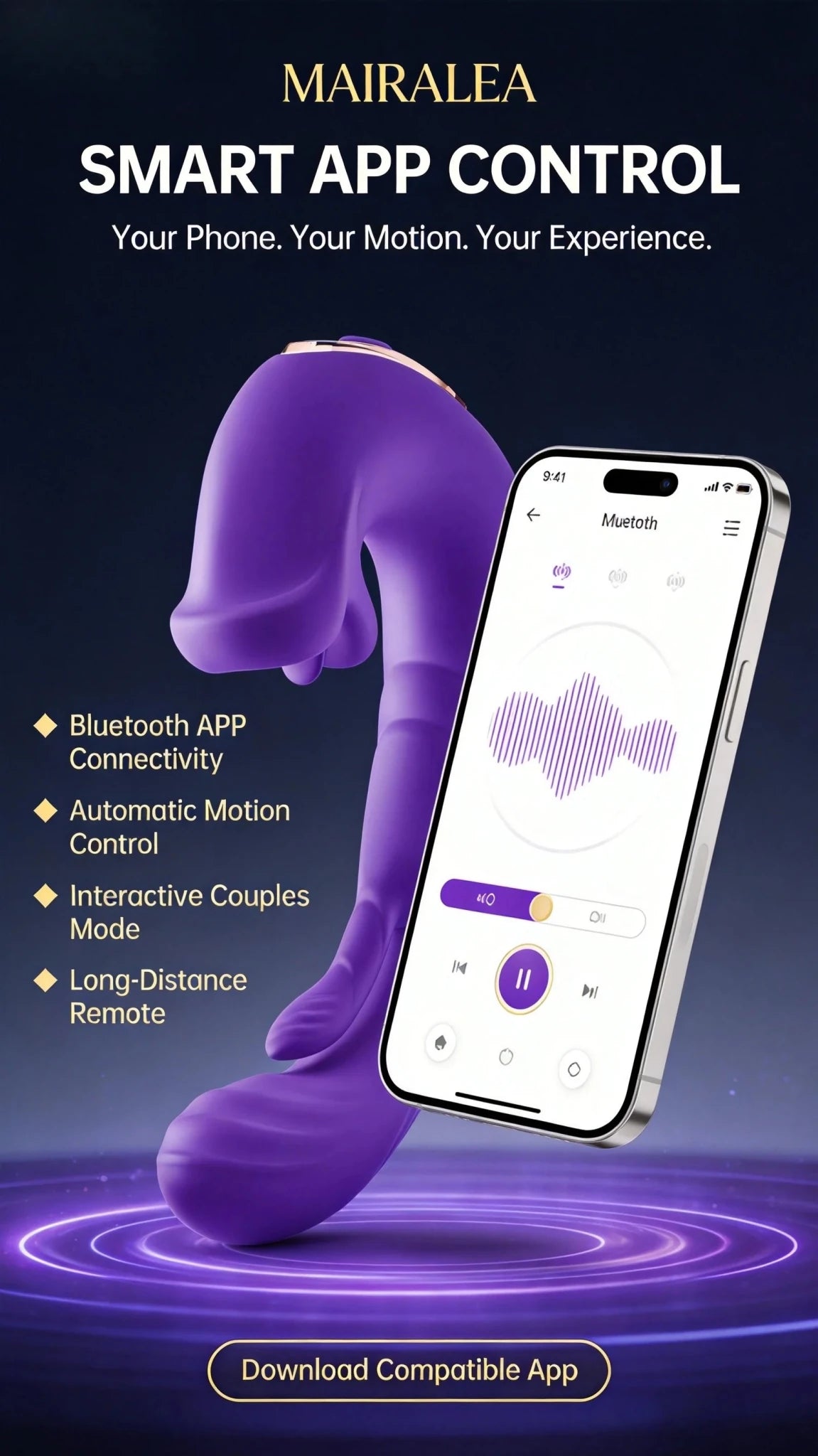 Upgrade Automatic Stroking Machine, App-Control Thrusting Vibrating Heating Male Sex Toy - Mairalea