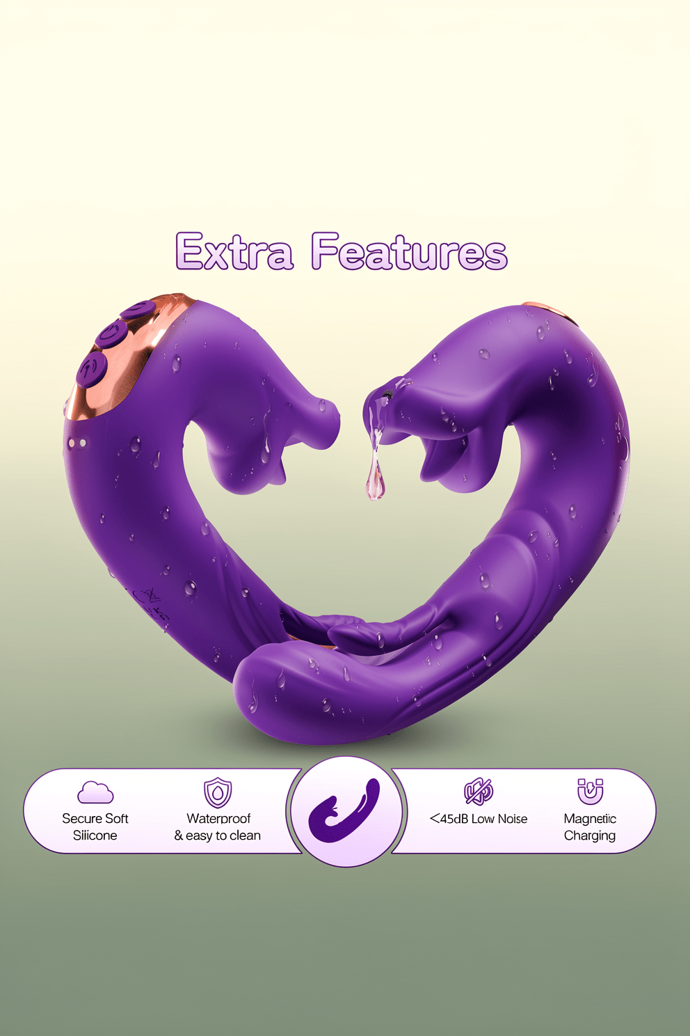 Upgrade Mode Automatic Stroking Machines, Long Distance Vibratoar, Thrusting & Vibrating & Remoter & Heating Mode & App Control X5988V (Purple) - Mairalea