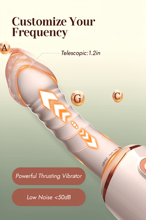 UTIMI Thrusting Dildo Sex Machine - 14 Thrusting and Vibration Modes with Heating, Dual-Head, and Suction Cup - Mairalea