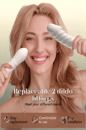 UTIMI Thrusting Dildo Sex Machine - 14 Thrusting and Vibration Modes with Heating, Dual-Head, and Suction Cup - Mairalea