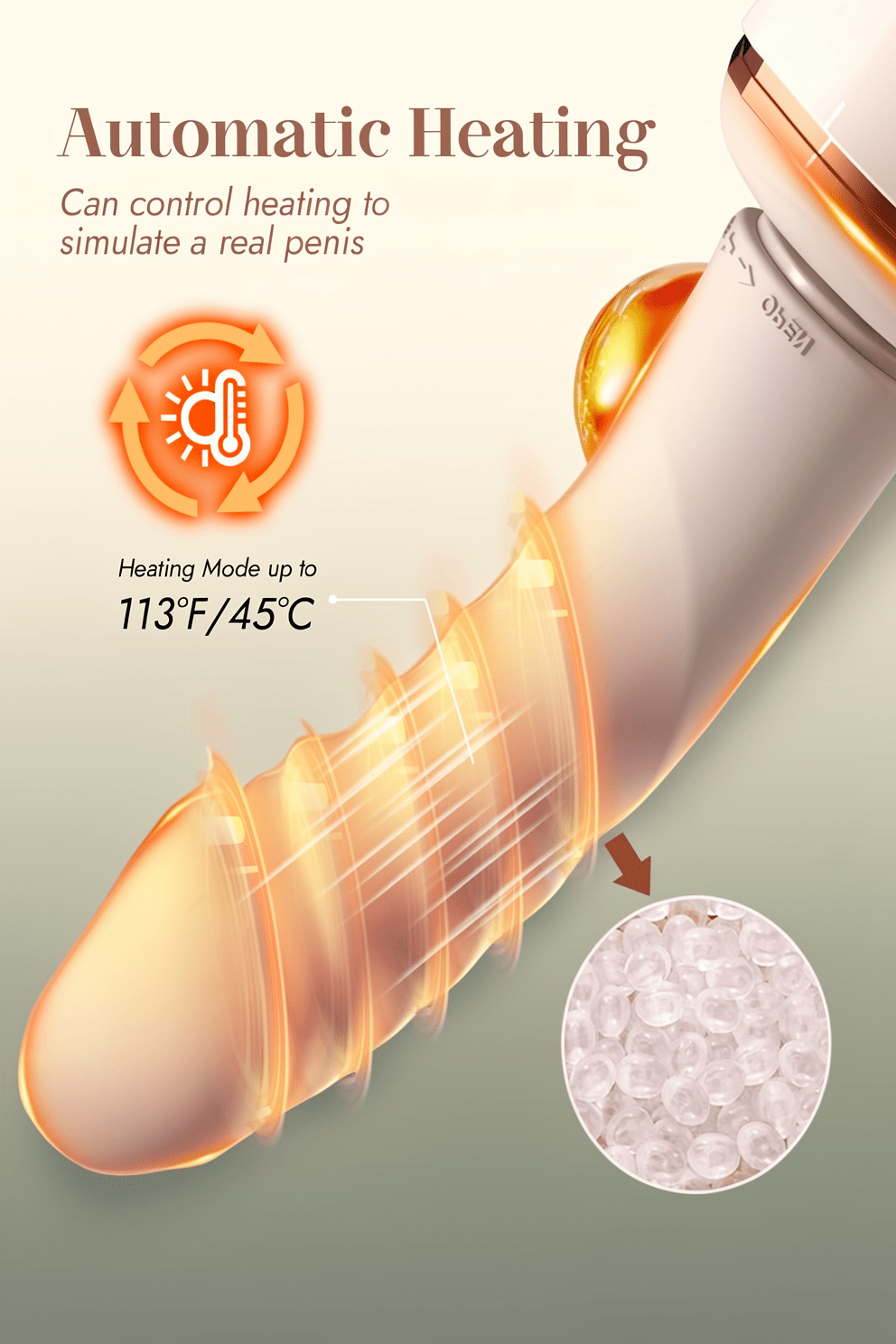 UTIMI Thrusting Dildo Sex Machine - 14 Thrusting and Vibration Modes with Heating, Dual-Head, and Suction Cup - Mairalea