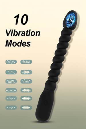 Vibrating Anal Beads Beginner-Friendly Butt Plug Sex Toy | Flexible Silicone G-Spot,Clit & Prostate Stimulator for Couples,10 Vibrations,Rechargeable & Waterproof,Discreet Adult Toy - Mairalea