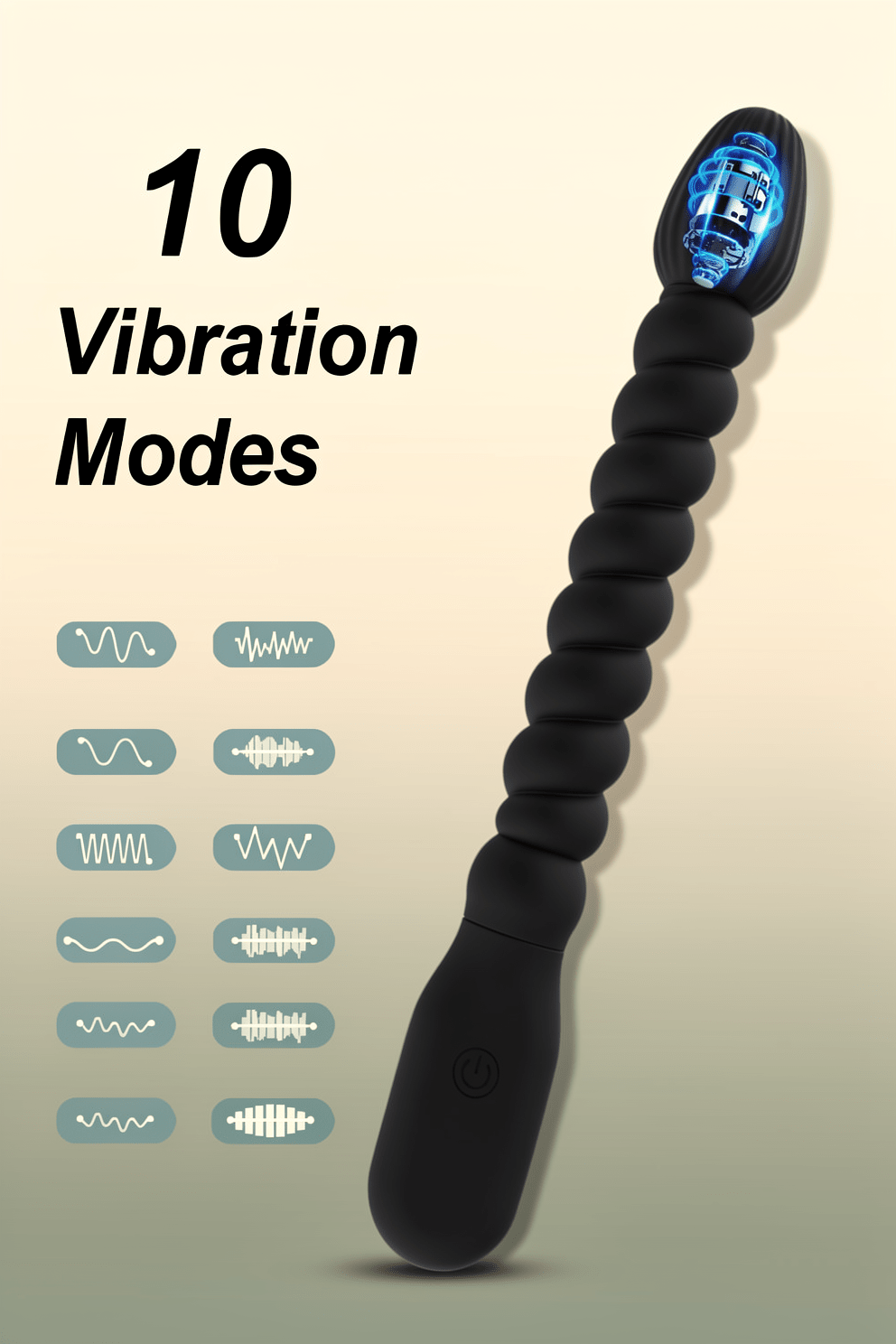 Vibrating Anal Beads Beginner-Friendly Butt Plug Sex Toy | Flexible Silicone G-Spot,Clit & Prostate Stimulator for Couples,10 Vibrations,Rechargeable & Waterproof,Discreet Adult Toy - Mairalea