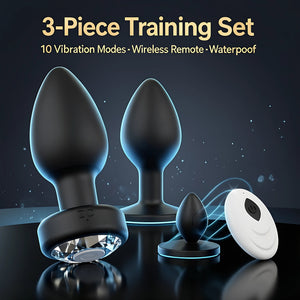 Vibrating Anal Plug with Remote Control | Silicone Butt Plug 10 Modes Prostate Massager - Mairalea